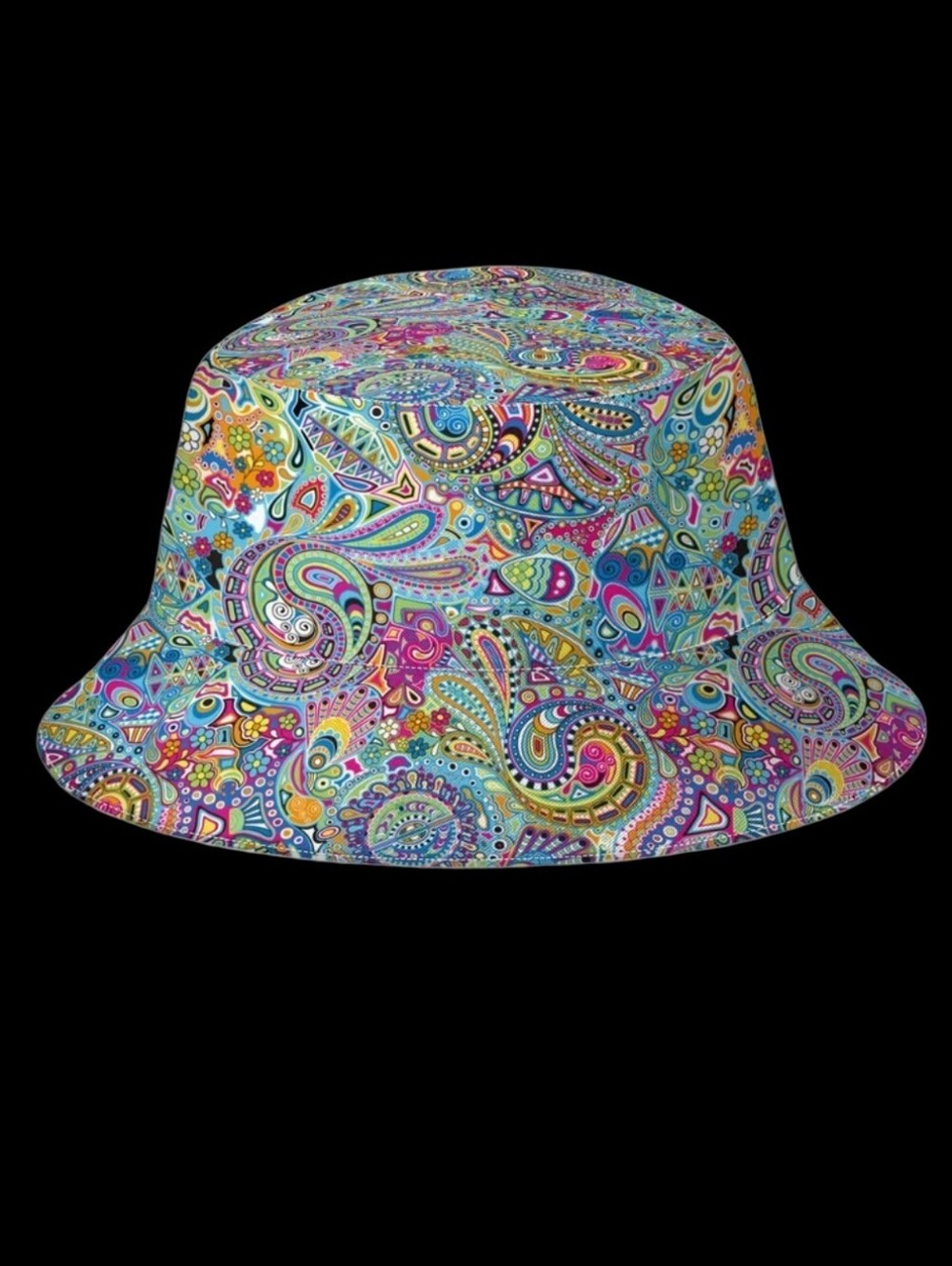 Multicolor Paisley Print Bucket Hat Unisex 22"/23"